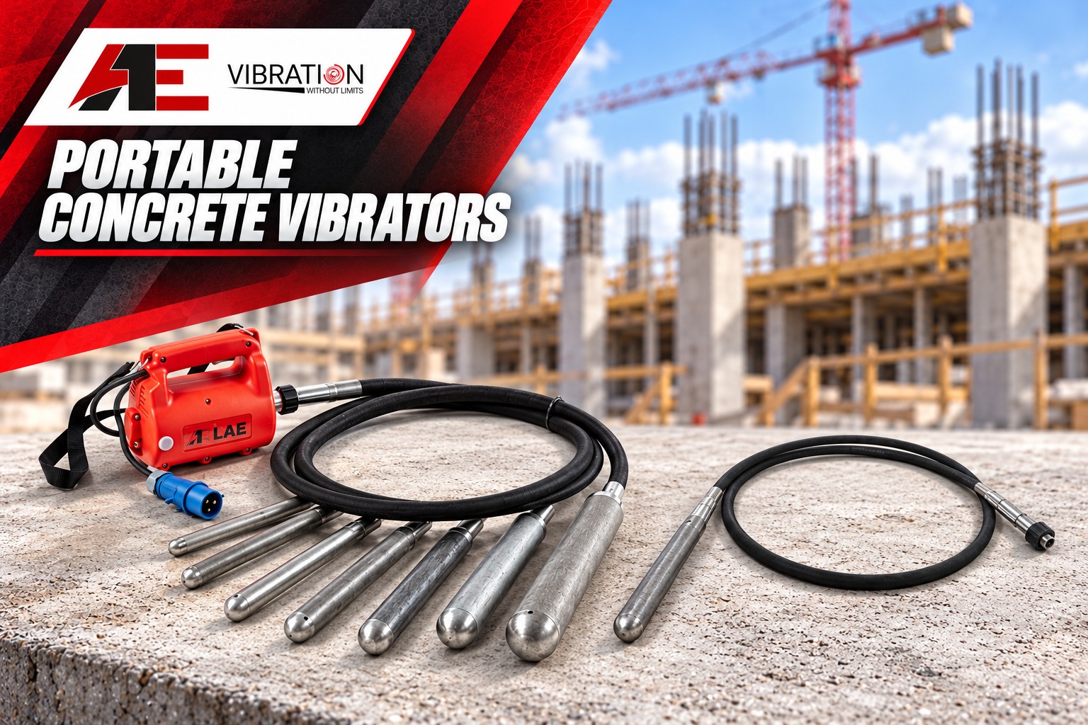 PORTABLE (HIGH SPEED) CONCRETE VIBRATORS – equipment range