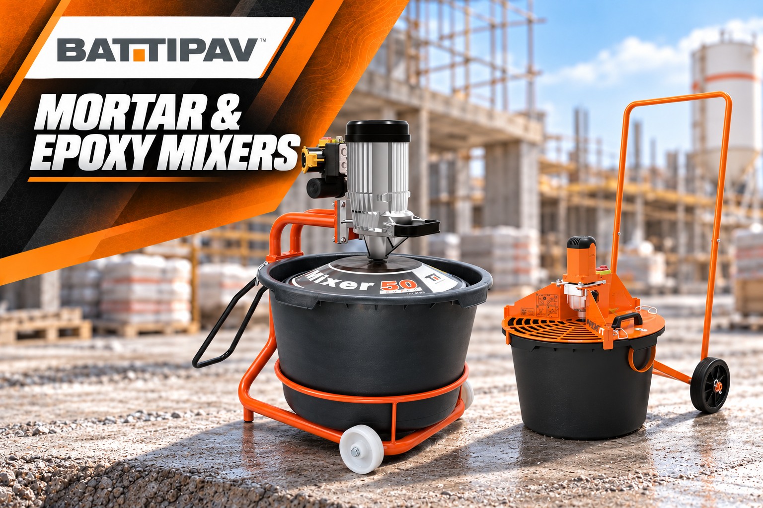MORTAR MORTAR / EPOXY MIXERS – equipment range
