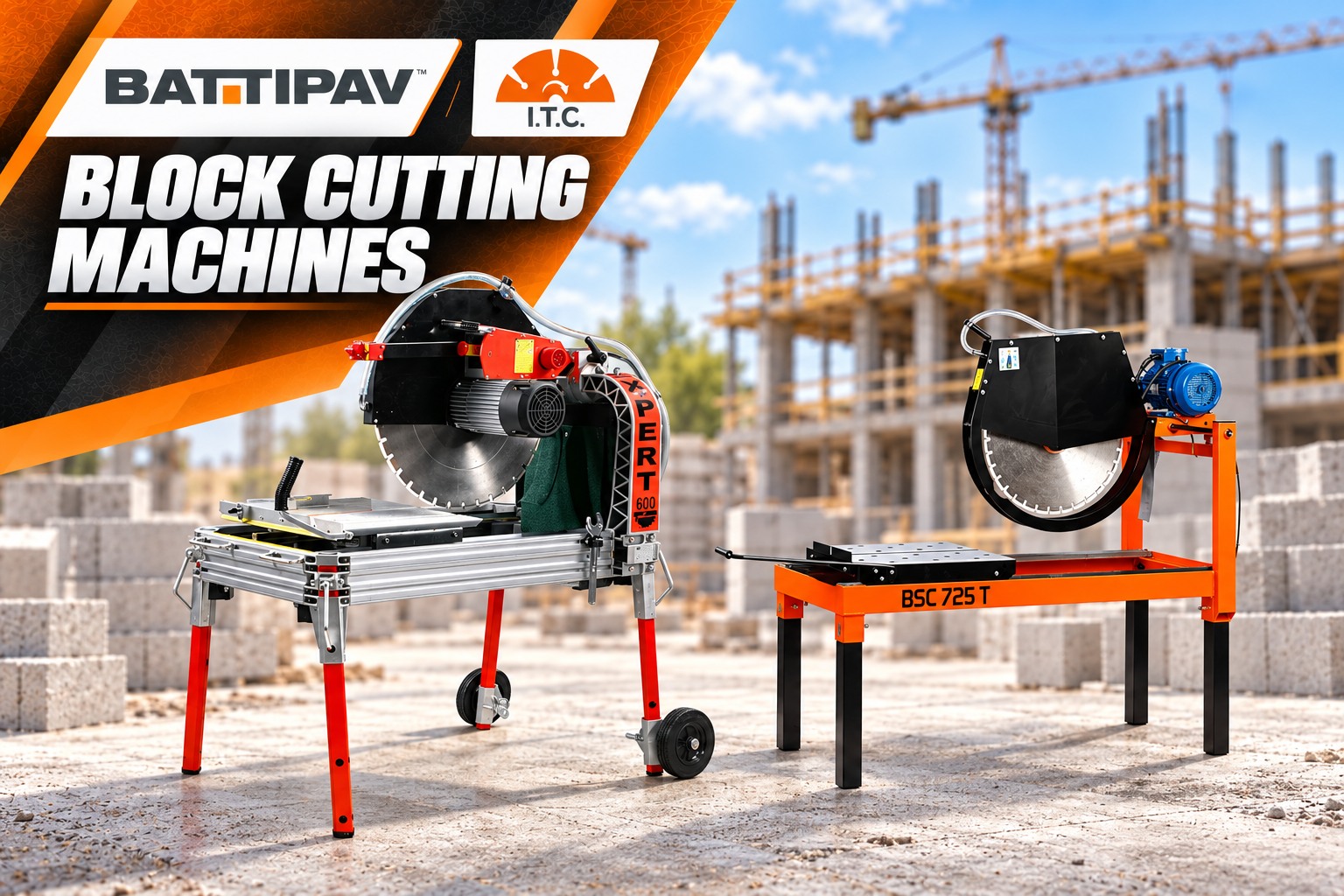 BATTIPAV and I.T.C. block cutting machines